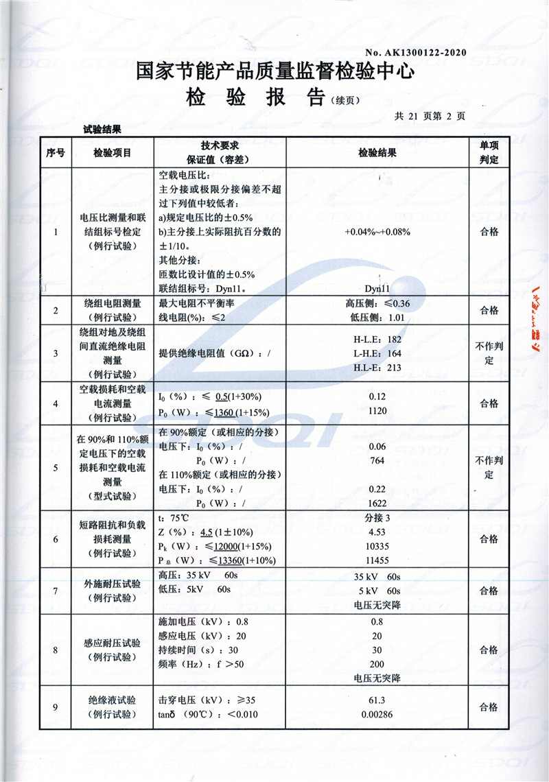 高低压试验报告-S11-1250盘龙盘龙盘龙油浸式变压器-2.jpg